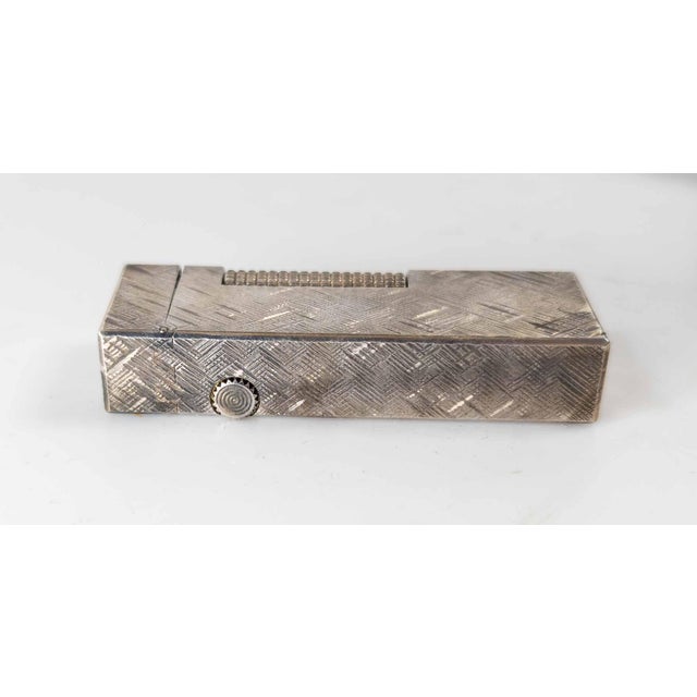 Mid-Century English Dunhill Rollagas Lighter in Silverplate Florentine Pattern For Sale - Image 11 of 12