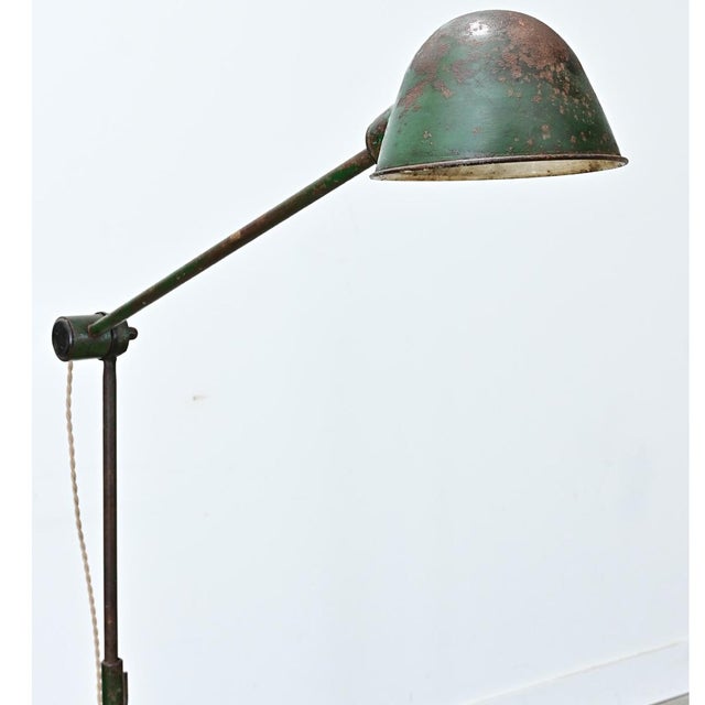 Mid 20th Century French Adjustable Industrial Floor Lamp by RG Levallois For Sale - Image 4 of 12