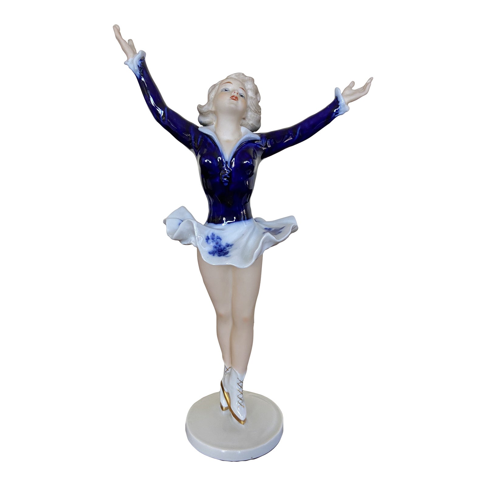 Vintage Heinrich Winterling Lady Ice Skater Figurine Chairish