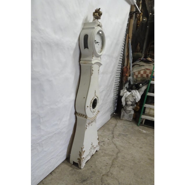 This is a Very Rare 100% Original painted Swedish Mora clock Rococo style!! New battery works have been installed.