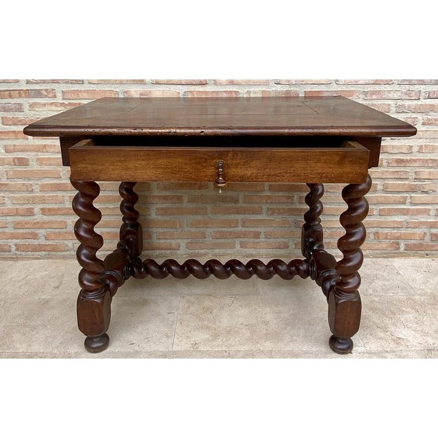 Antique French Walnut Worktable For Sale - Image 6 of 15