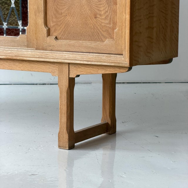 1960s 1960s Danish Carved Oak Brutalist Wood Sideboard For Sale - Image 5 of 12