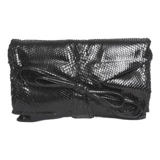 Valentino Black Python Bag or Clutch 2010 For Sale