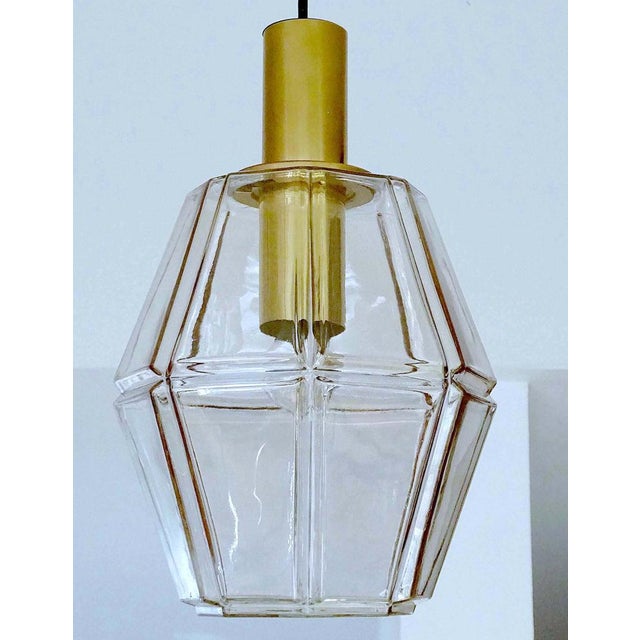 Vintage Lantern Pendant Light in Glass from Limburg For Sale - Image 16 of 18
