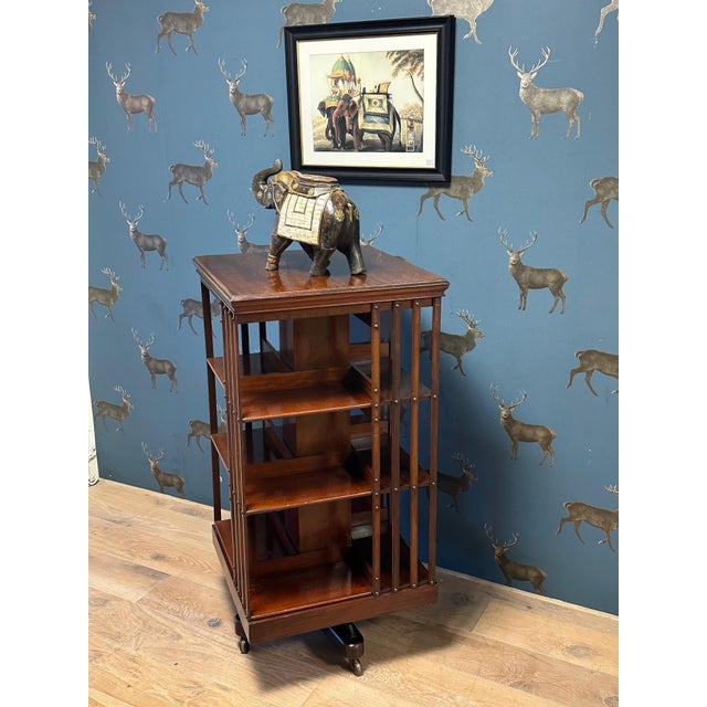 Antique Revolving Bookcase, 1890s For Sale - Image 6 of 9