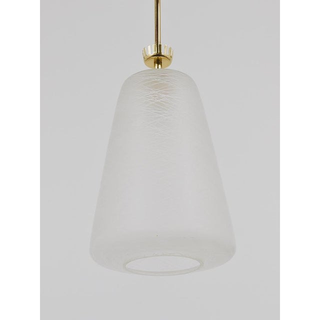 Mid-Century Brass Crown Pendant Lamp Lantern in the style of Gio Ponti, Italy, 1950s For Sale - Image 11 of 18