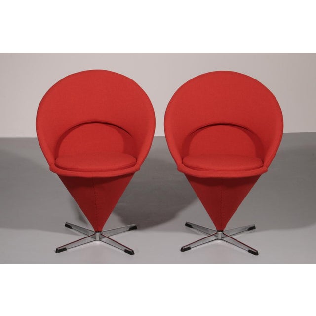 Model Cone K1 Chairs by Verner Panton for Plus-Linje, 1960s, Set of 2 For Sale - Image 12 of 12