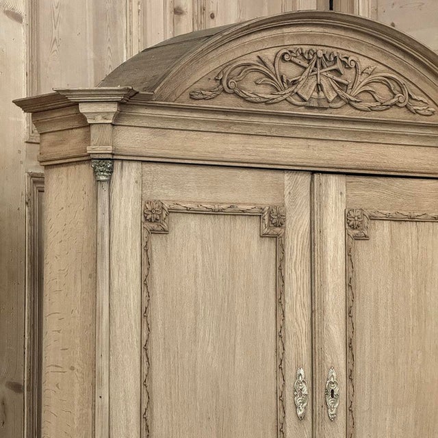 18th Century Dutch Neoclassical Stripped Oak Secretary ~ Bookcase For Sale In Dallas - Image 6 of 18