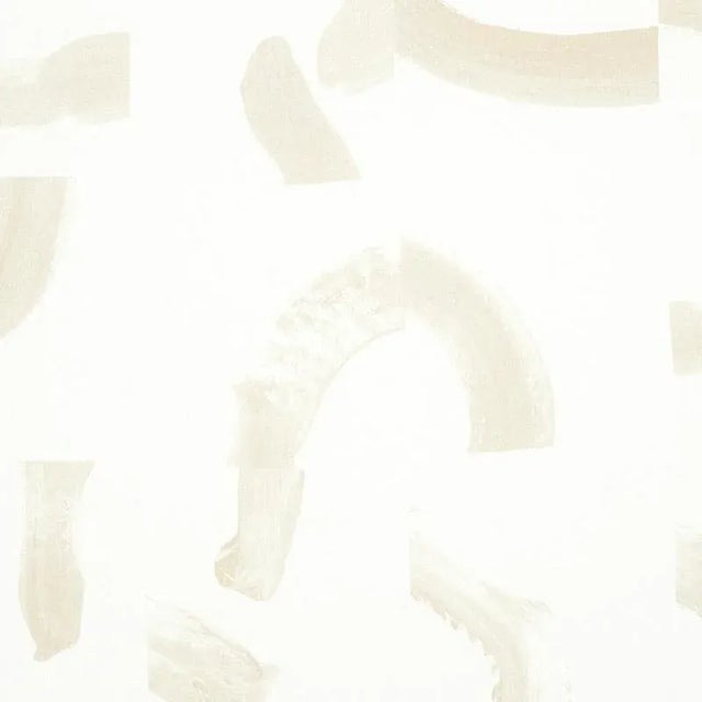 Mid-Century Modern Sample - Schumacher X Caroline Z Hurley Sepiessa Fabric in Sand For Sale - Image 3 of 4