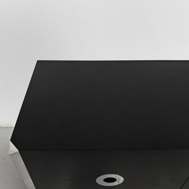 1970s Bar Sideboard in Black Laminate and Chrome by Mario Sabot, 1970s For Sale - Image 5 of 18