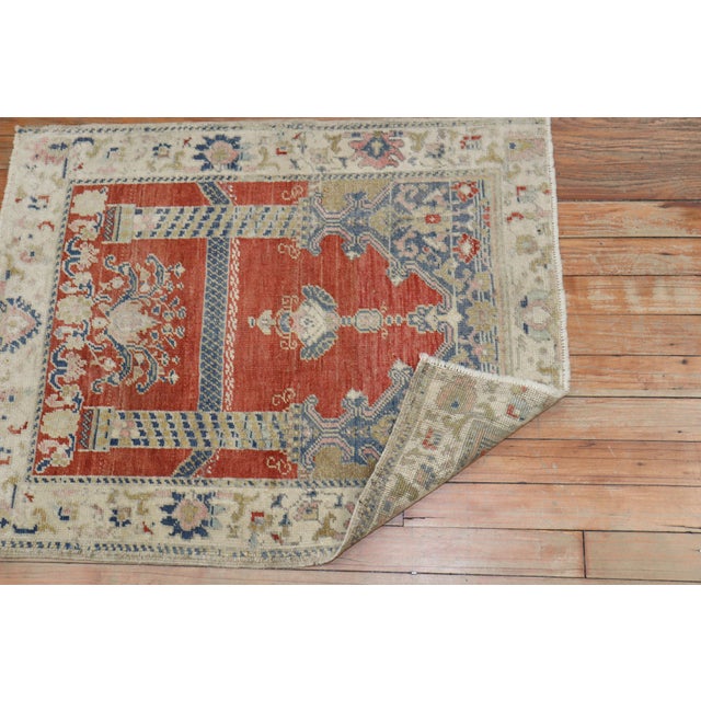 Scroll Motif Red Fine Quality Turkish Sivas Rug, Early 20th Century - 2'2" x 2'8" For Sale - Image 4 of 6