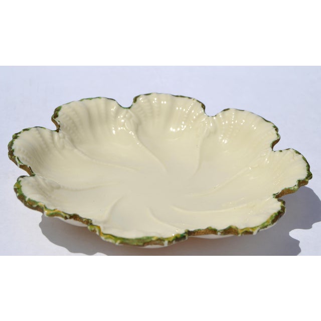 Figurative Early 20th Century Lenox Leaf Collection Fine Bone Ceramic Dish Scalloped Edges For Sale - Image 3 of 12