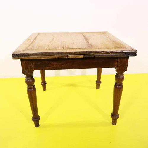 Extendable Wooden Dining Table with Turned Legs For Sale - Image 11 of 11