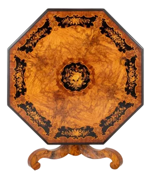 Victorian Walnut Marquetry Inlay Baldock Centre Table