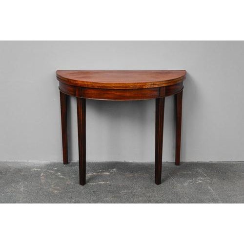 Item: Demi Lune / Console Table / Games Table Period & Style: Biedermeier - first half of the 19th century Features: -...