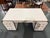 Early 21st Century Gabby Jasper Contemporary Cerused White Executive Desk With Dual Pedestals and Dark Metal Accents For Sale - Image 5 of 5