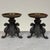 Renaissance Pair of Renaissance Revival Bronze Rose Bowl ~ Pillar Candle Stands For Sale - Image 3 of 18