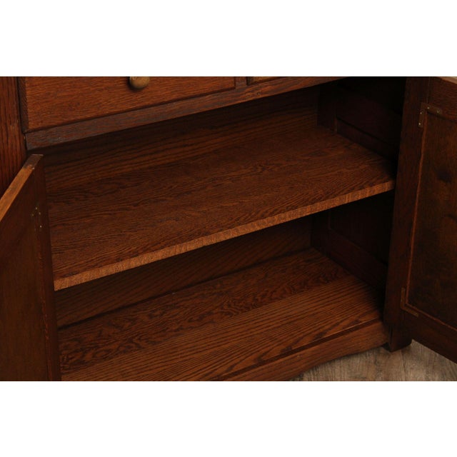 Vintage Oak Kitchen Flatwall Cabinet For Sale - Image 12 of 12