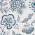 SAMPLE - Schumacher x Celerie Kemble Hothouse Flowers Silhouette Wallpaper In Peacock On White For Sale