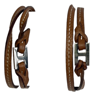 1990s Hermes “Tillet” Leather Wrap Bracelets - A Pair