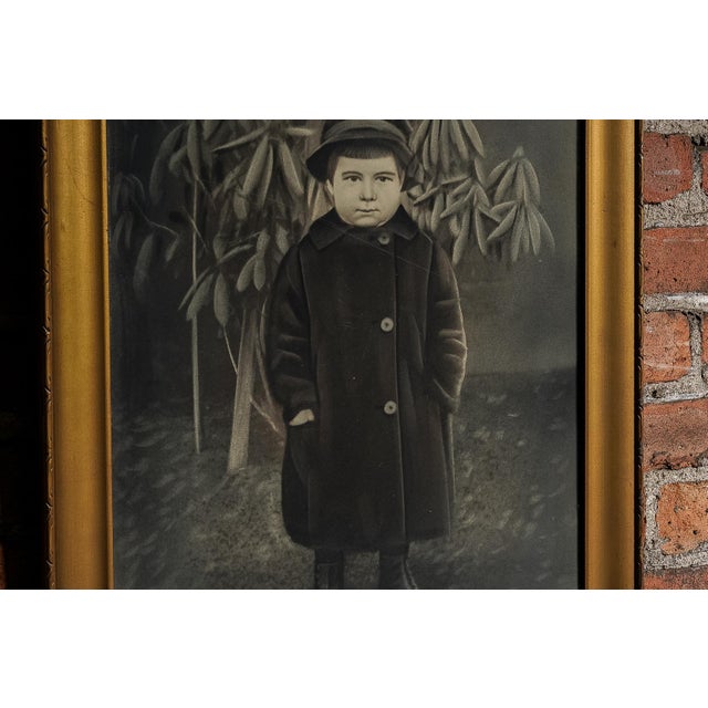 Late 19th Century Early Charcoal Illustration of Child in Coat For Sale - Image 4 of 5