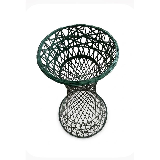 Mid Century Spun Fiberglass Plant Stand/Table Dark Green Styled After Russell Woodward For Sale - Image 6 of 7
