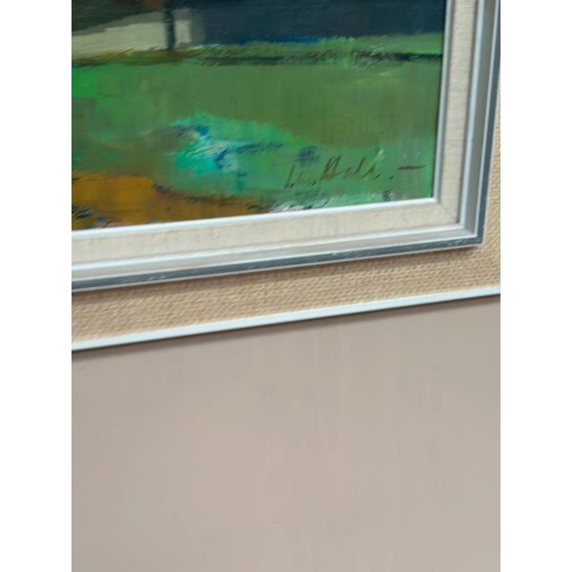 Lennart Hall, Abstract Landscape, 1960s, Oil Painting on Canvas, Framed For Sale - Image 13 of 18