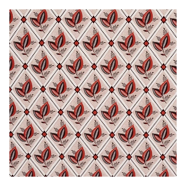 Sample - Schumacher Basile Trellis Fabric in Spice & Carbon For Sale