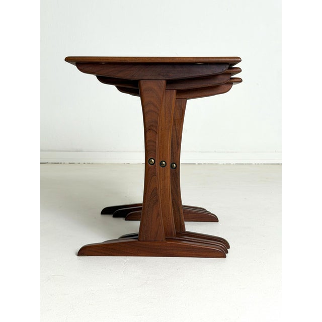 Nesting Tables in Teak, 1960s, Set of 3 For Sale - Image 9 of 11