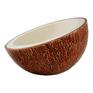 Bordallo Pinheiro Tropical Fruits Coconut Salad Serving Bowl, 45 oz. For Sale