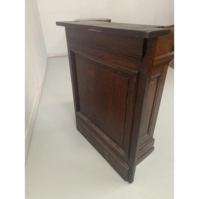 Restaurant cutlery trolley Made of solid oak Good overall condition Dimensions: H 130 x W 80 x D 45 cm 20th century