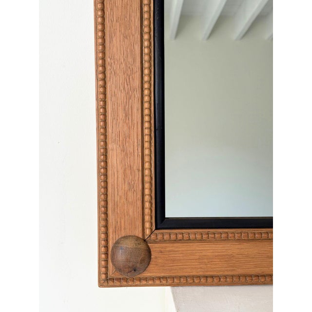 Black Arts and Crafts Wall Mirrors in Oak, Britain, 1900, Set of 2 For Sale - Image 8 of 11