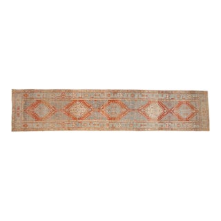 Vintage Distressed Heriz Rug Runner - 3'2" x 14'9" For Sale