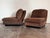 Vintage 1970s Attributed to Willy Rizzo Boar Leather Lounge Chairs For Sale In Los Angeles - Image 6 of 7