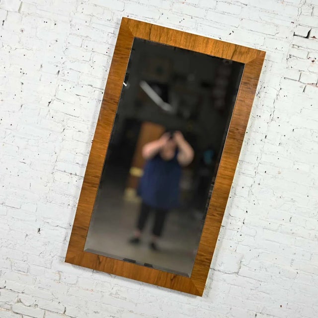 1970s Vintage Modern Rosewood Large Mirror by Milo Baughman for Thayer Coggin For Sale - Image 5 of 13