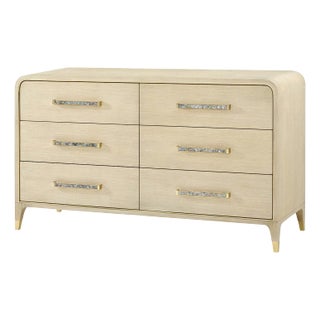 Hollywood Regency Dresser - Light Wood For Sale