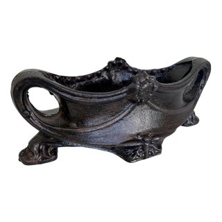 Antique French Portillion Planter in Cast Iron, 1800s For Sale