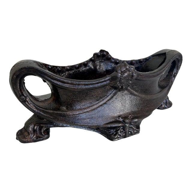 Antique French Portillion Planter in Cast Iron, 1800s For Sale