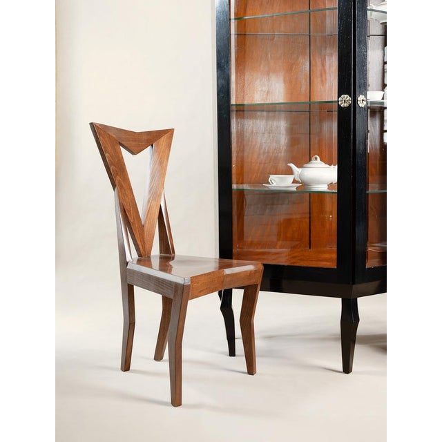Black Cubist Display Cabinet, Czechoslovakia, 1920s For Sale - Image 8 of 10