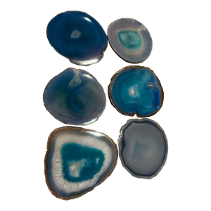 1990s Blue Agate Coasters