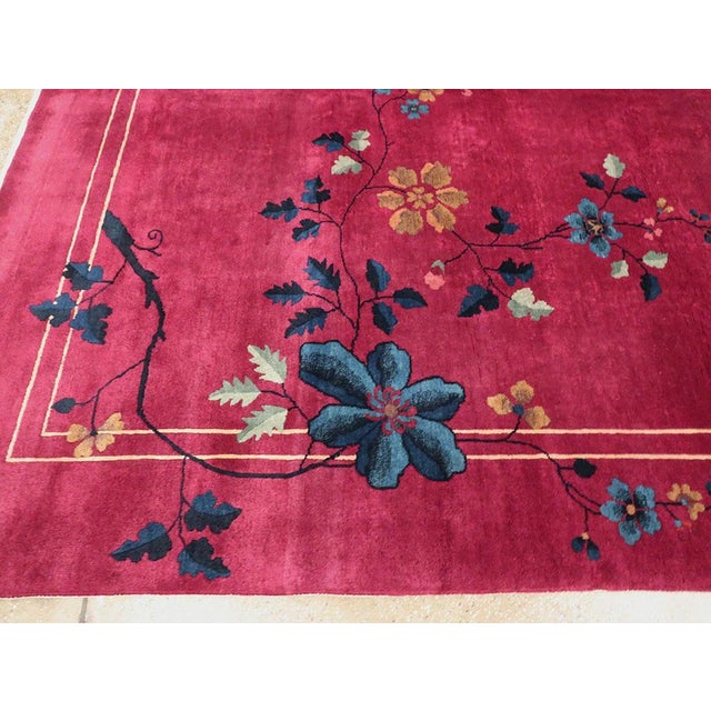 Textile Galerie Shabab Collection Mid-20th Century Handmade Chinese Art Deco Room Size Carpet For Sale - Image 7 of 10