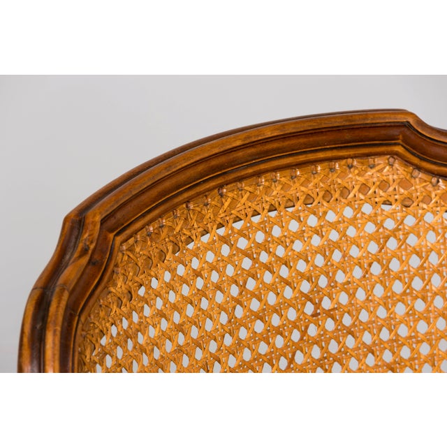 Wood Set of 8 Early 20th Century French Louis XV Style Walnut Cane Dining Chairs For Sale - Image 7 of 18