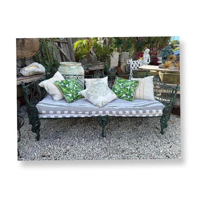 Metal Antique Italian Iron Daybed 19 Century. For Sale - Image 7 of 7