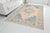 Turkish Mid 20th Century Soft Peach, Denim Blue, and Cream Medallion Area Rug For Sale - Image 3 of 8