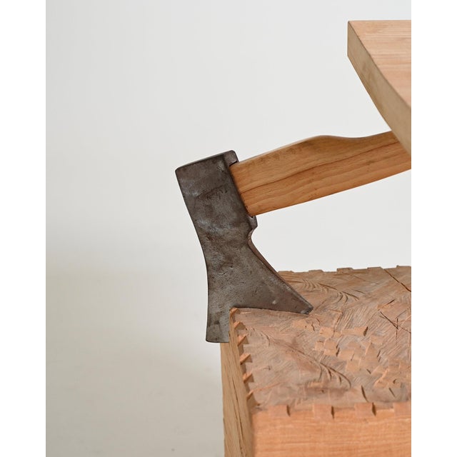 Brown Tavolino Chopping Block with Axe by Raphael Springmann, 2000s For Sale - Image 8 of 13