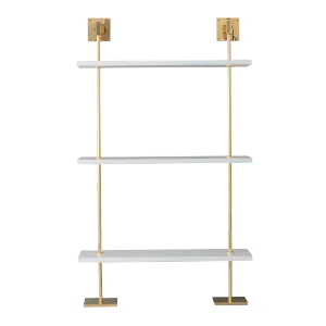 Marais 3-Tier White & Gold Shelf 36"