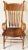 Brown Large Antique Solid Oak Wood Pressed Spindle Back Oversized Arm Chair For Sale - Image 8 of 12