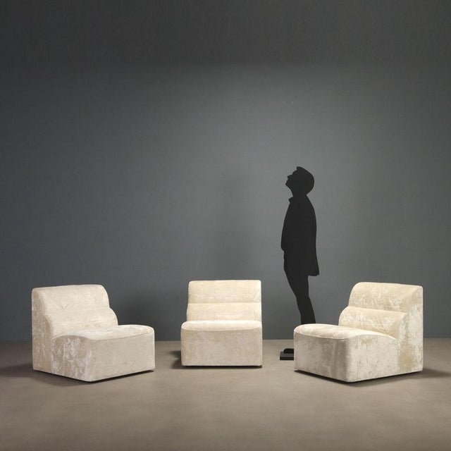 Modular armchairs from the 'Antelami' series designed by Kazuhide Takahama for a 1970s Simon Gavina production. Made with...