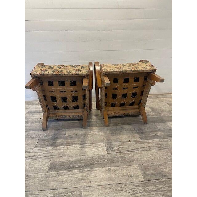 1920s Art-Deco Mad-Man Model C Chairs by Halabala by Up- Zavody, 1920, Set of 2 For Sale - Image 5 of 6
