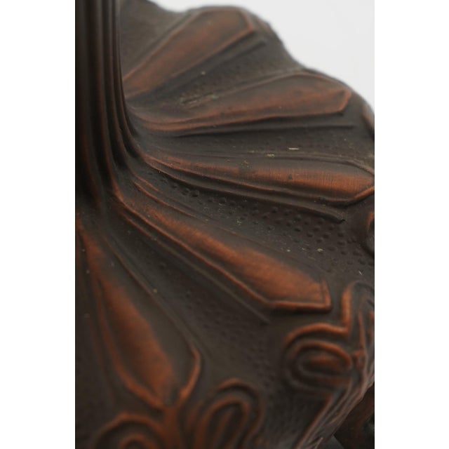 Glass 1980s Dale Tiffany Inc Stained Leaded Glass Lamp For Sale - Image 7 of 14
